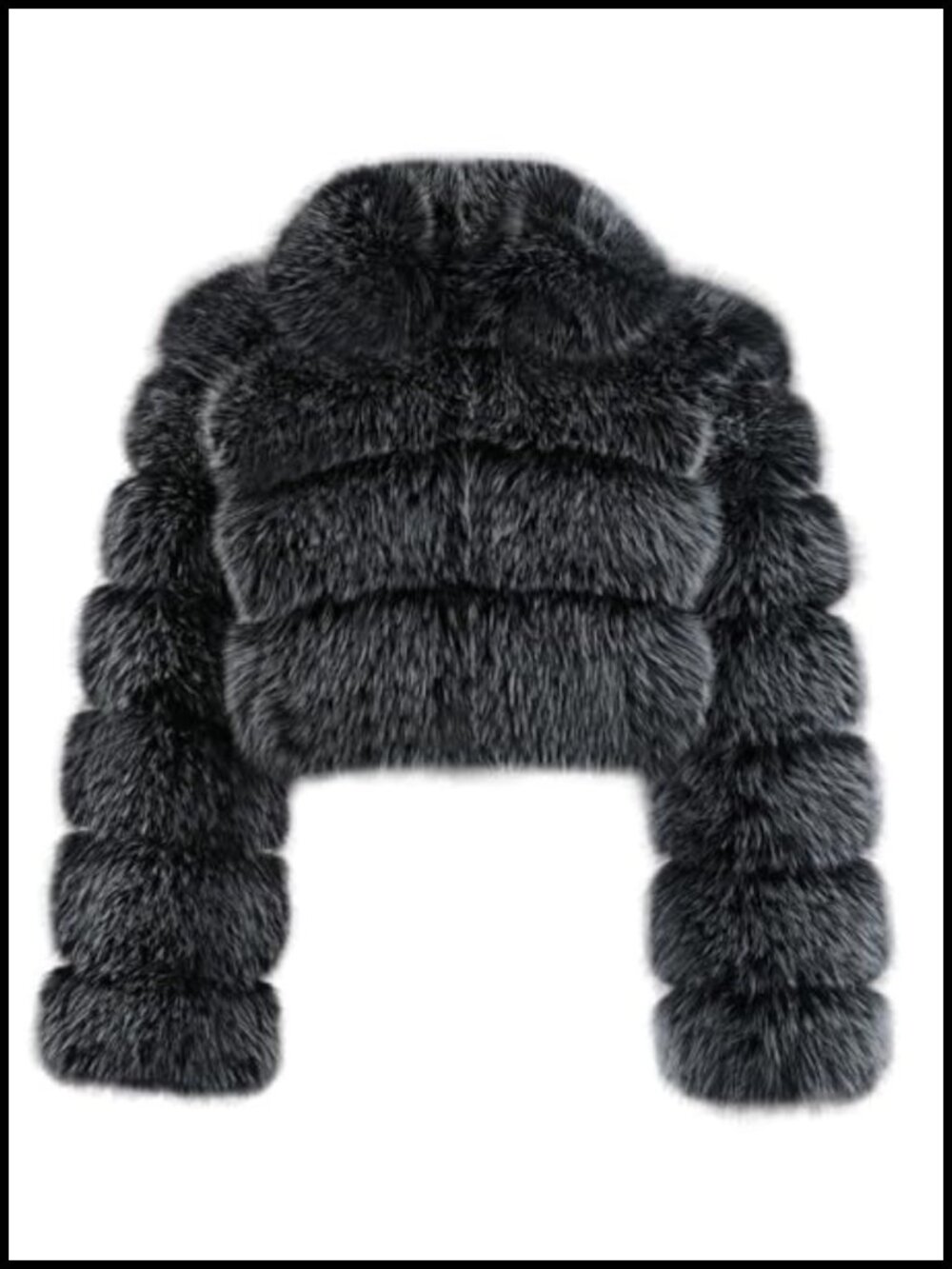 Faux Fur Cropped Puffer Jacket Zip Up Winter Warm Teddy Coat